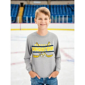 NWT Nashville Predators Unisex Kids Size Large Long‎ Sleeve Gray T-Shirt